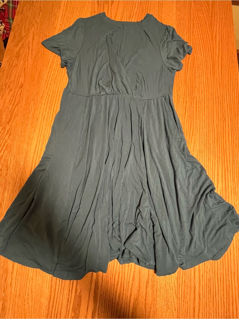 Torrid Dress 0 Super Soft Stretch Jersey Knit Plus Size 0 Teal Side Pockets - Picture 5 of 9